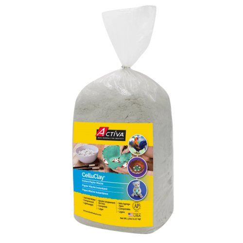 CelluClay® Instant Paper Mâché, 5 lb (2.3 kg), Grey *SHIPPING INCLUDED via USPS*